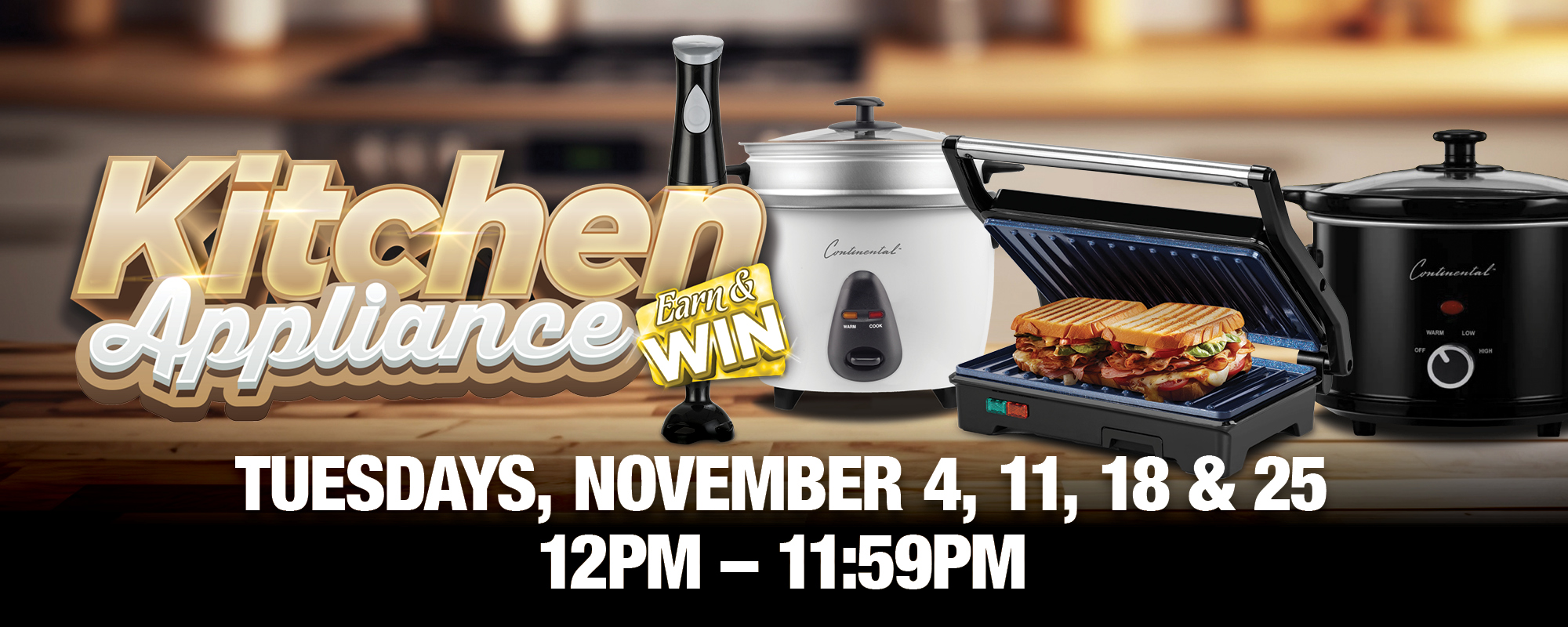 Kitchen Appliance Earn & Win